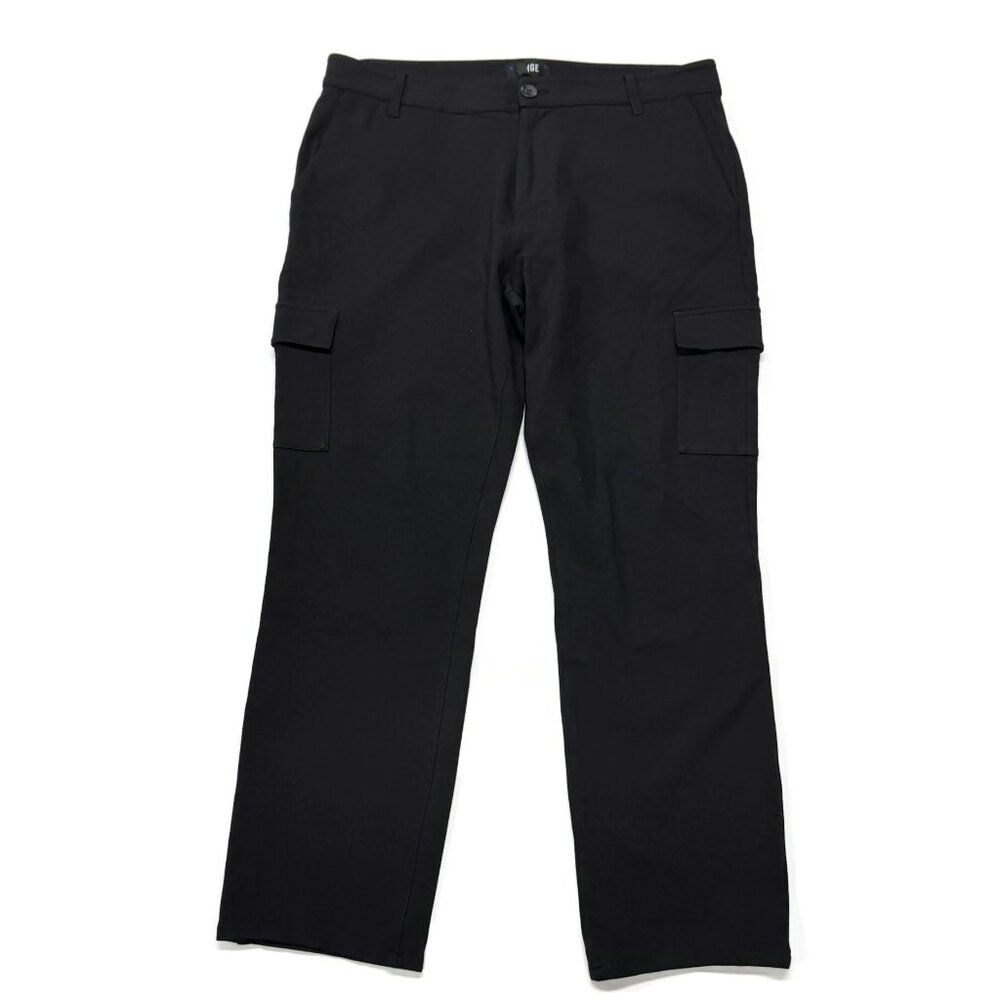 Paige Cruz Regular Fit Cargo Pants Black Mens 34‎ x 28 Stretch Travel Pockets